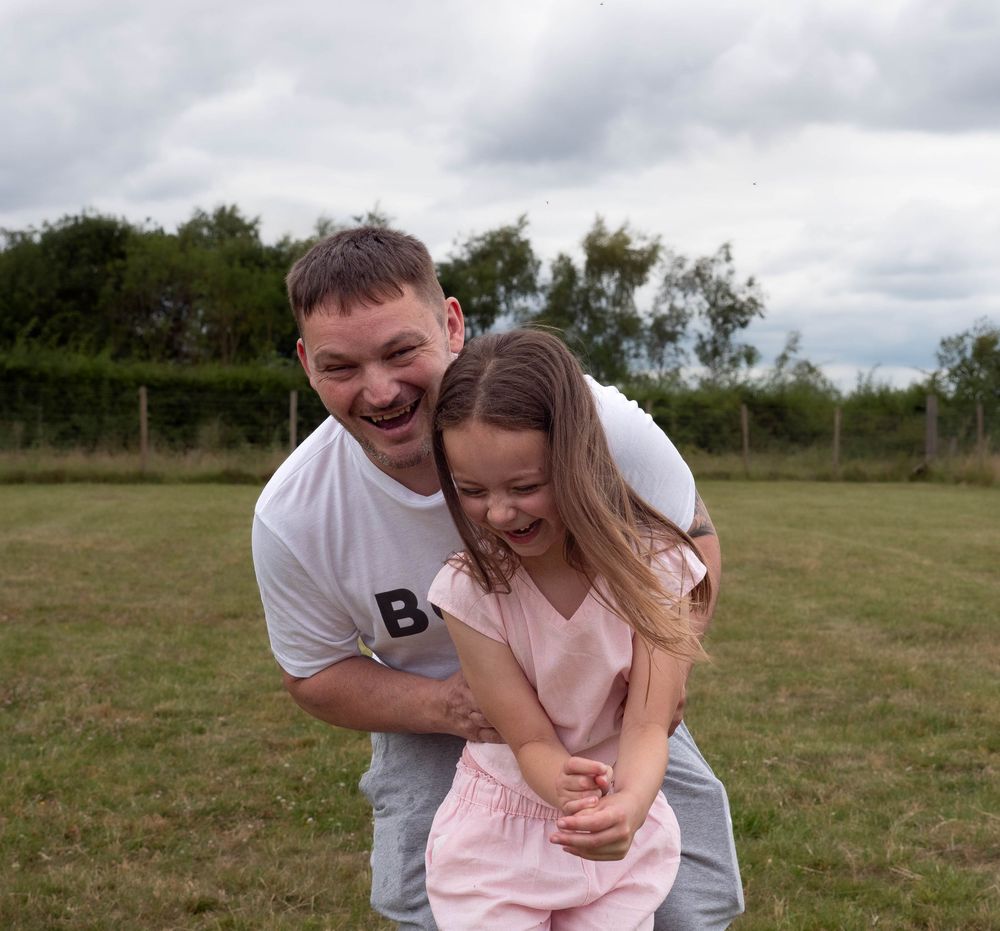 Derby secure field engagement shoot with children and dog
