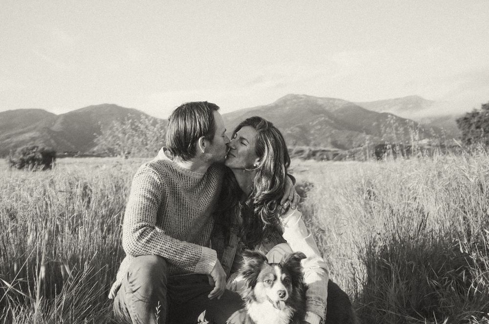Kid photographing the family dog—part of an interactive photo experience