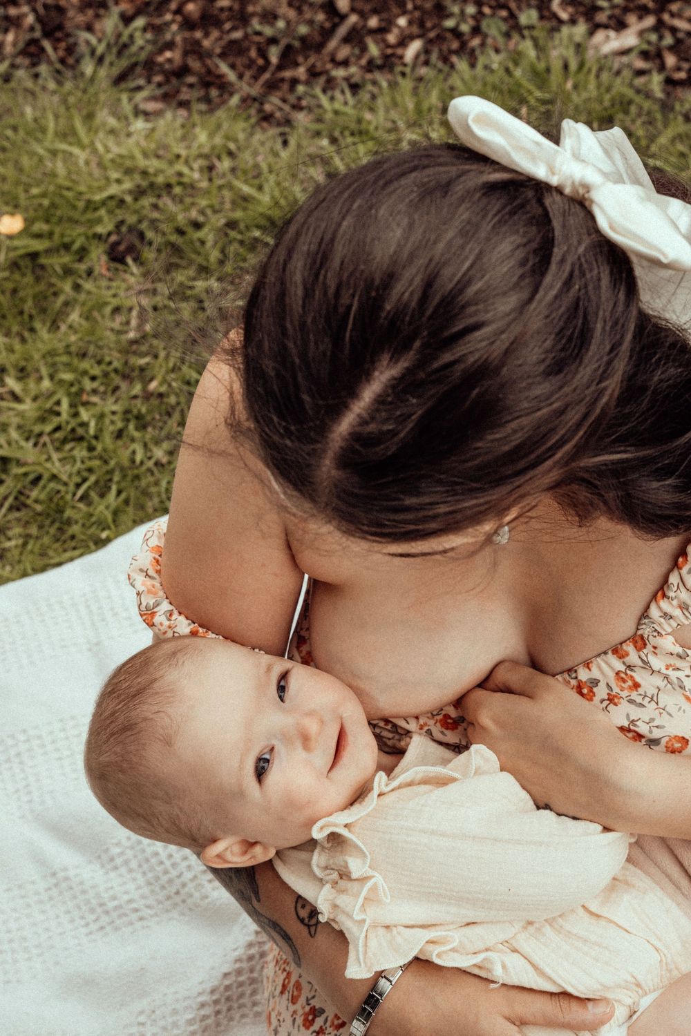 Mother breastfeeding baby