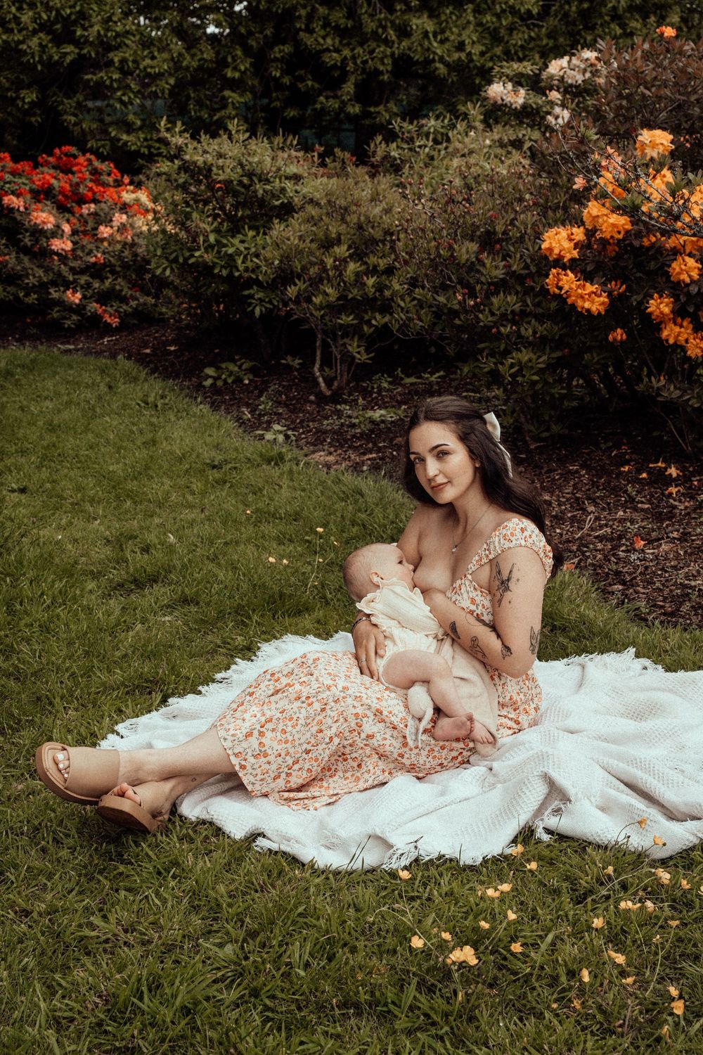 Mother breastfeeding baby