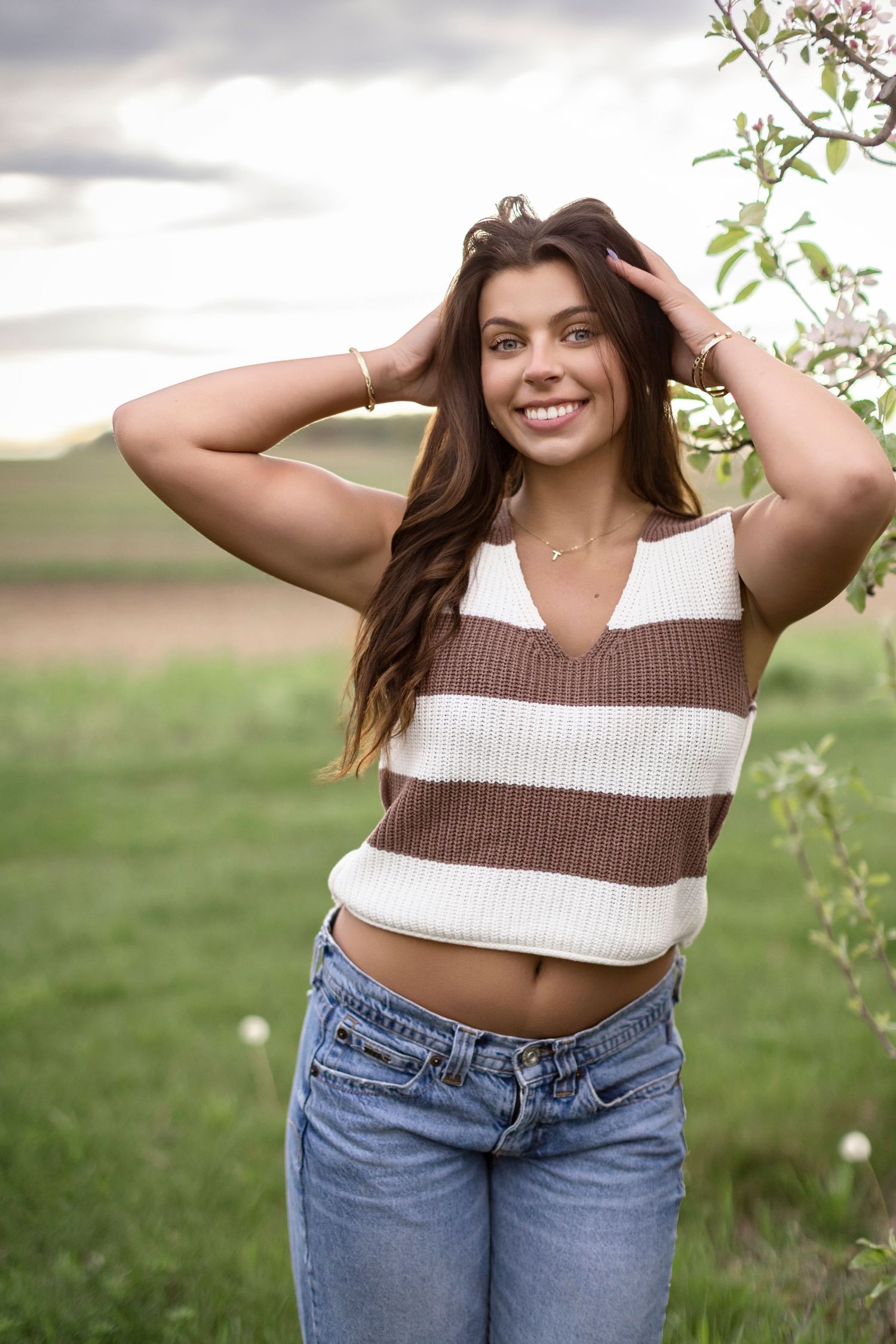 Outdoor senior photography in Southwest Michigan featuring Berrien and Van Buren county landscapes