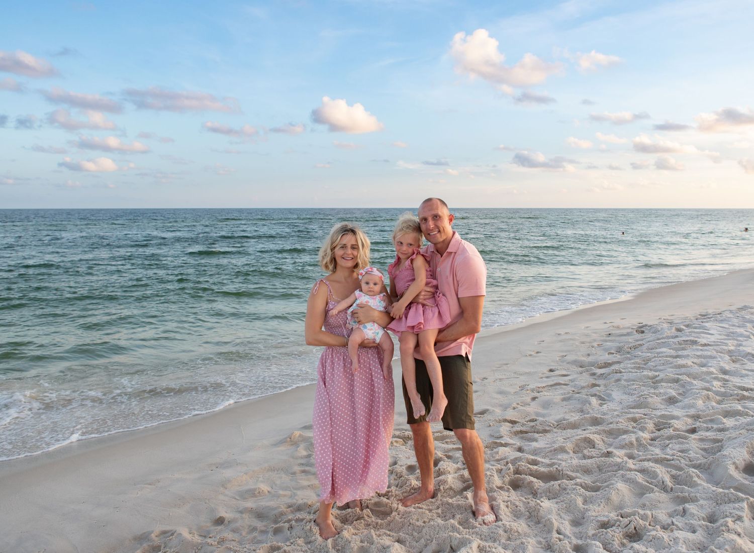 Family portraits Perdido Key, Florida photographer, Pensacola Family Photography, Mom, dad, and daughters