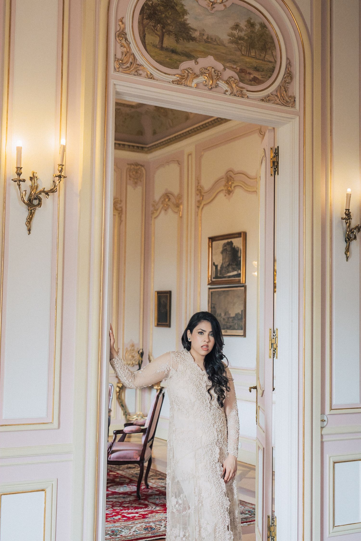 Styled destination engagement photography at Pestana Palace, Lisbon, by a portugal wedding photographer