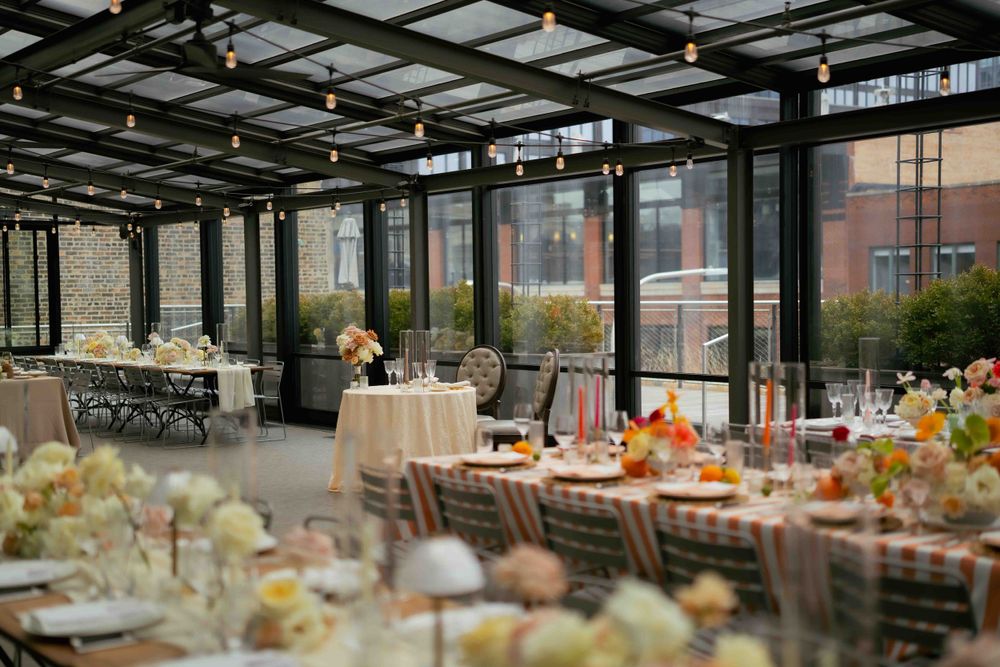 Wedding Reception wide angle view of rooftop at Morgan's on Fulton. Photo captured by FORGET ME NOT ARTS