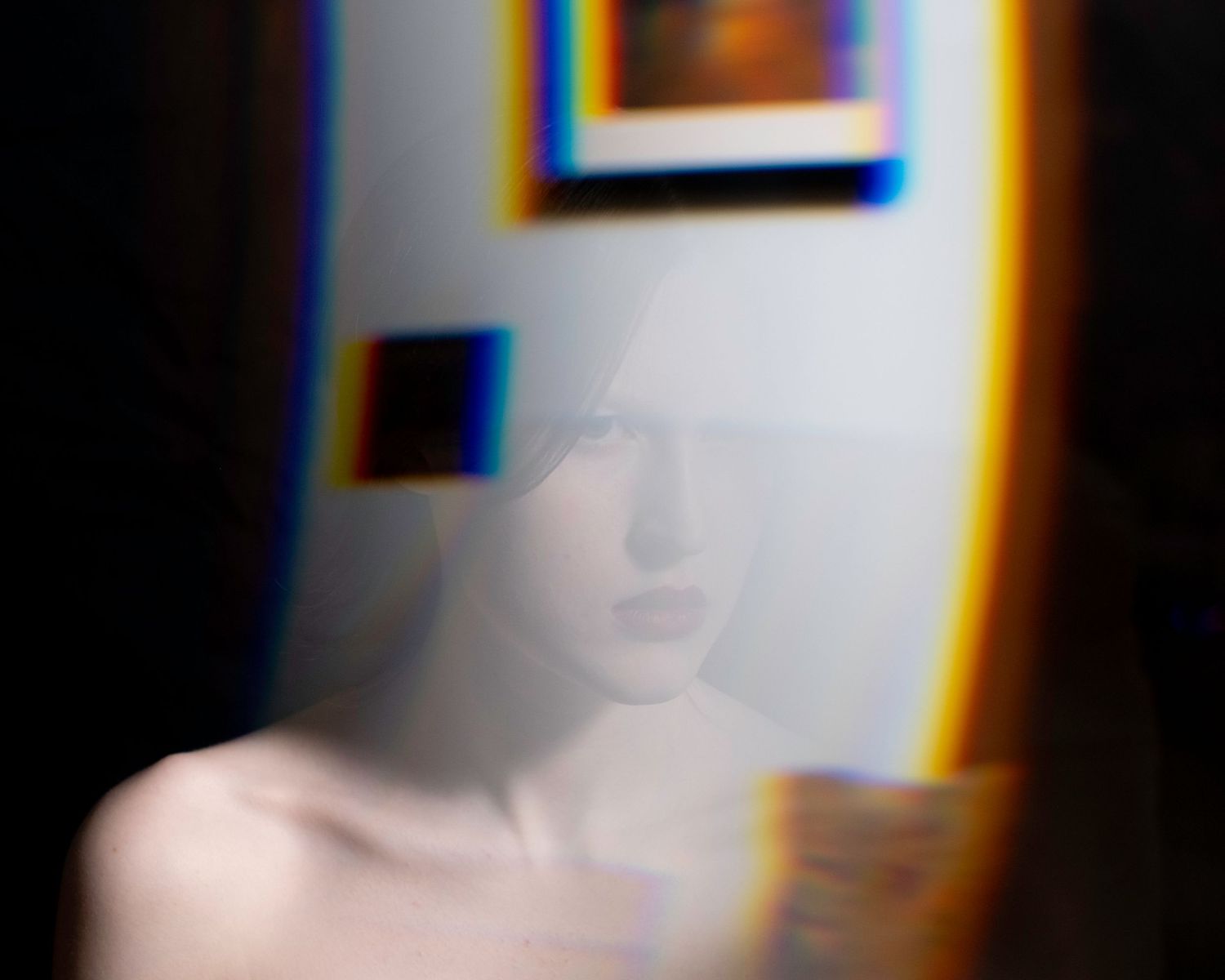 Portrait of a girl fading into the background