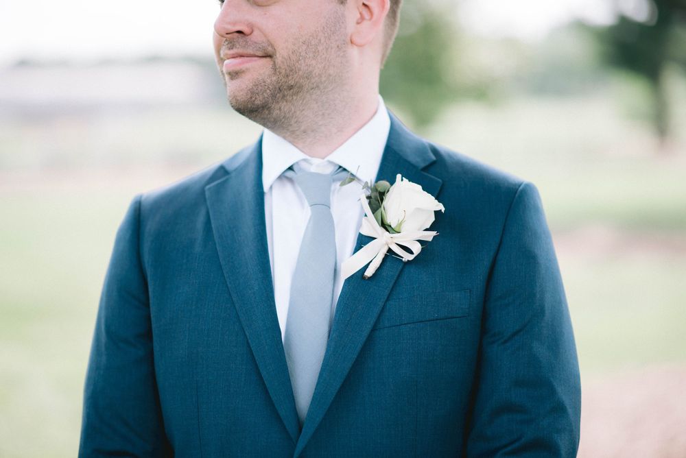 Close up of the groom portrait