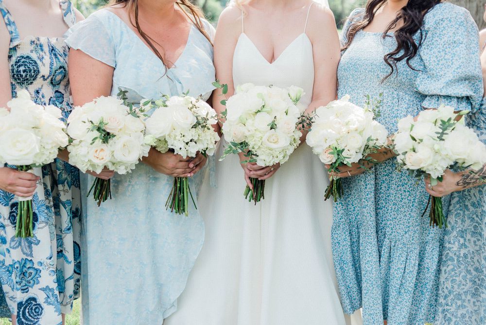 Bride and bridesmaids bouquets