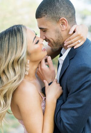Light and airy film engagement Session at the Rose Gardens and Art Center in Des Moines, Iowa
