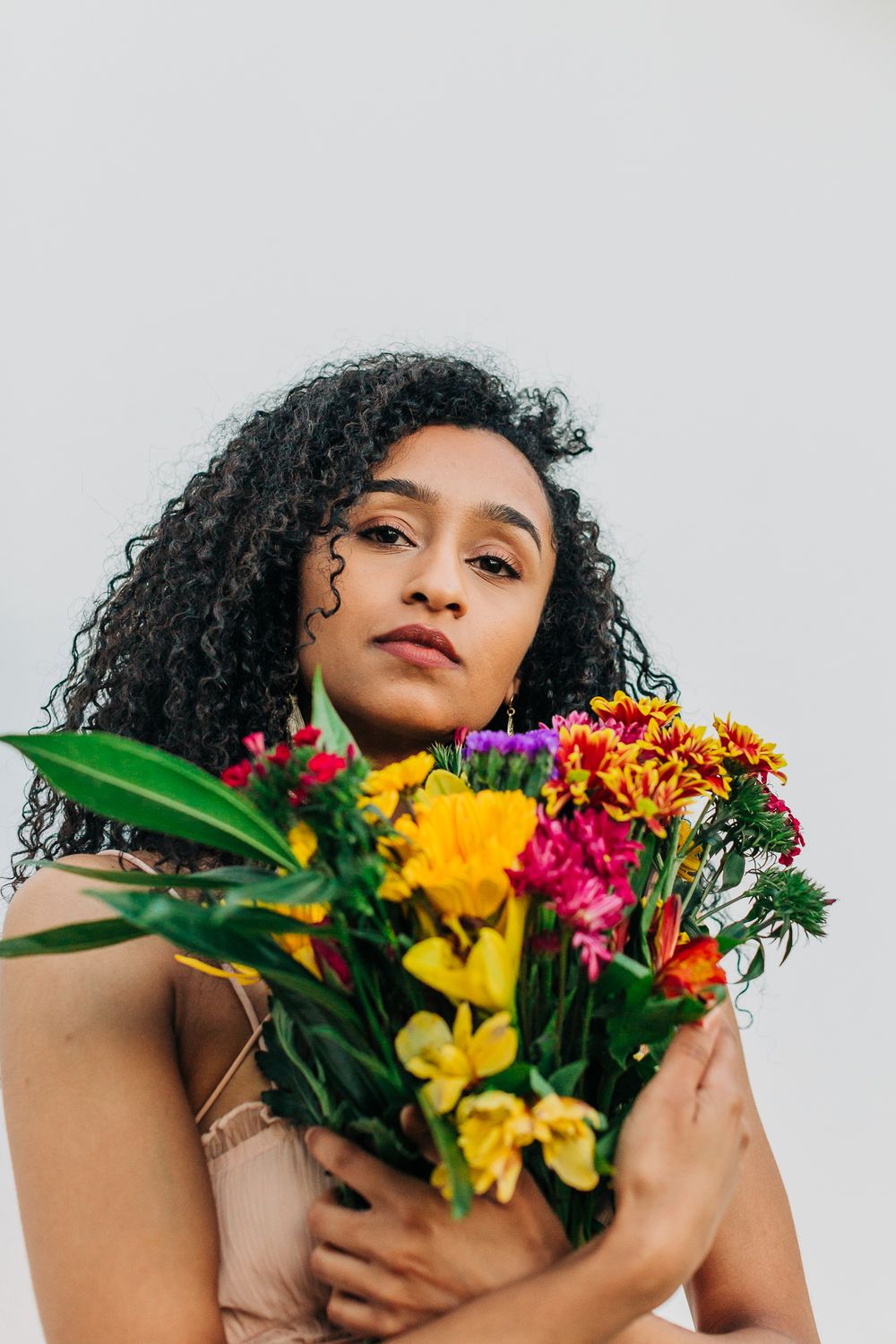 Girl with Flowers Portrait Photography in Jacksonville Florida by Barry Mickler