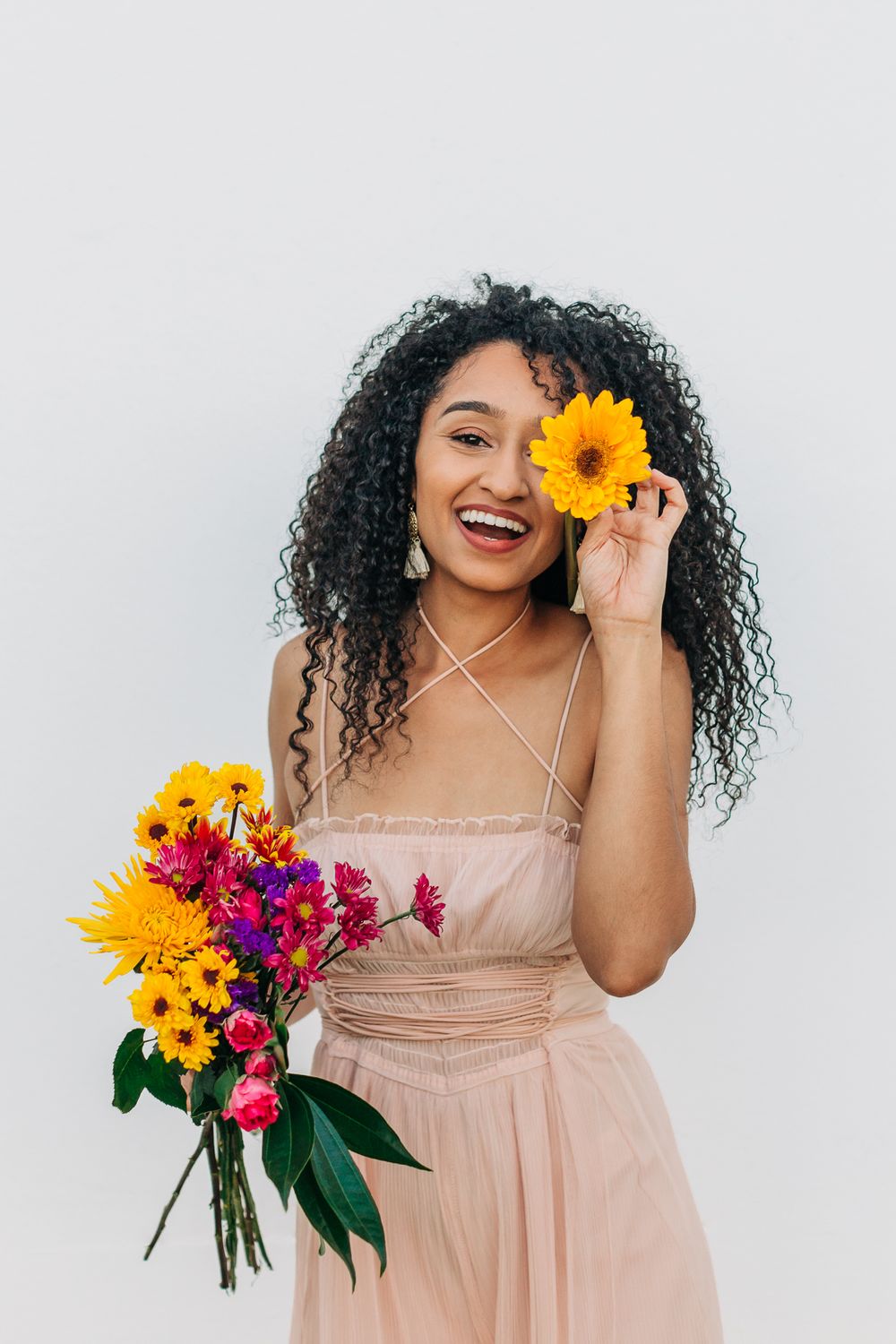 Girl with Flowers Portrait Photography in Jacksonville Florida by Barry Mickler