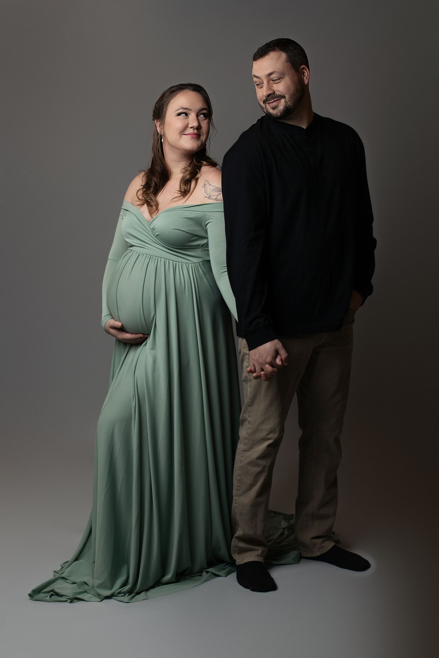 Professional maternity photo with husband