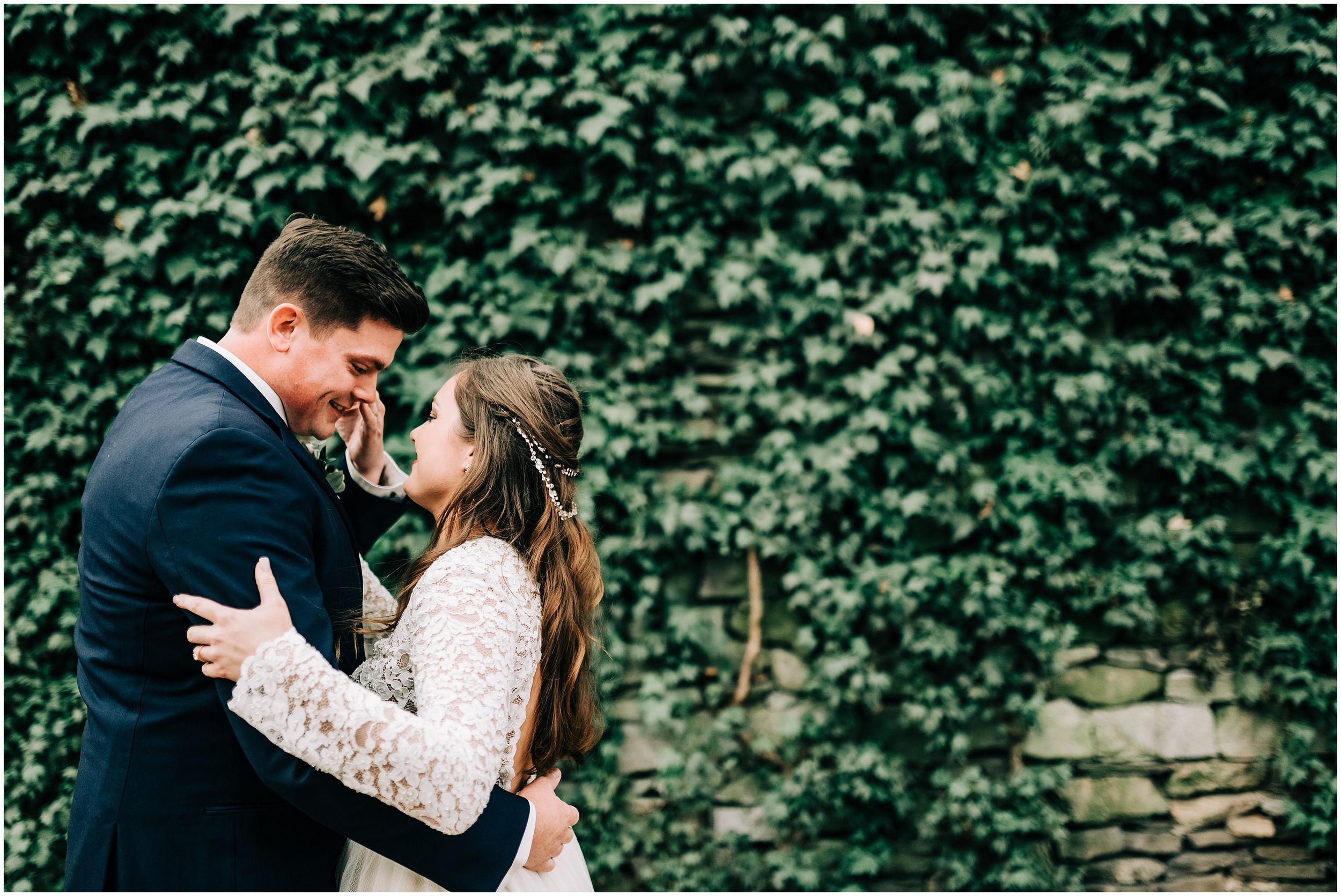 first look bride and groom