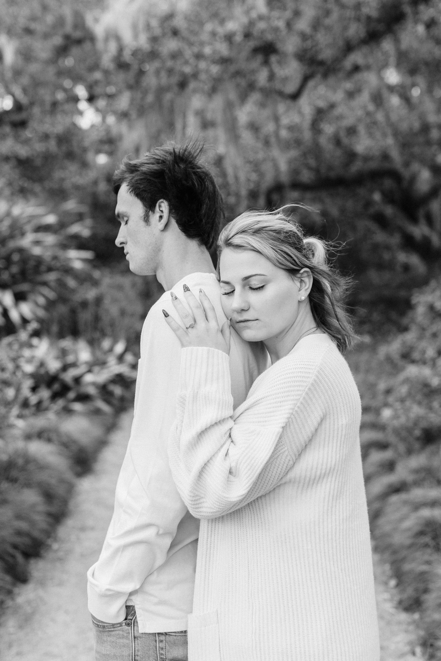 Unique Engagement Photography at Washington Oaks Garden State Park Florida by Barry Mickler