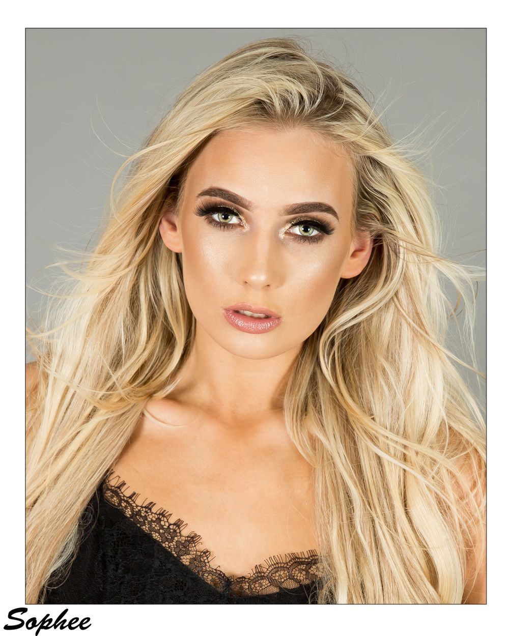 model headshot grey background