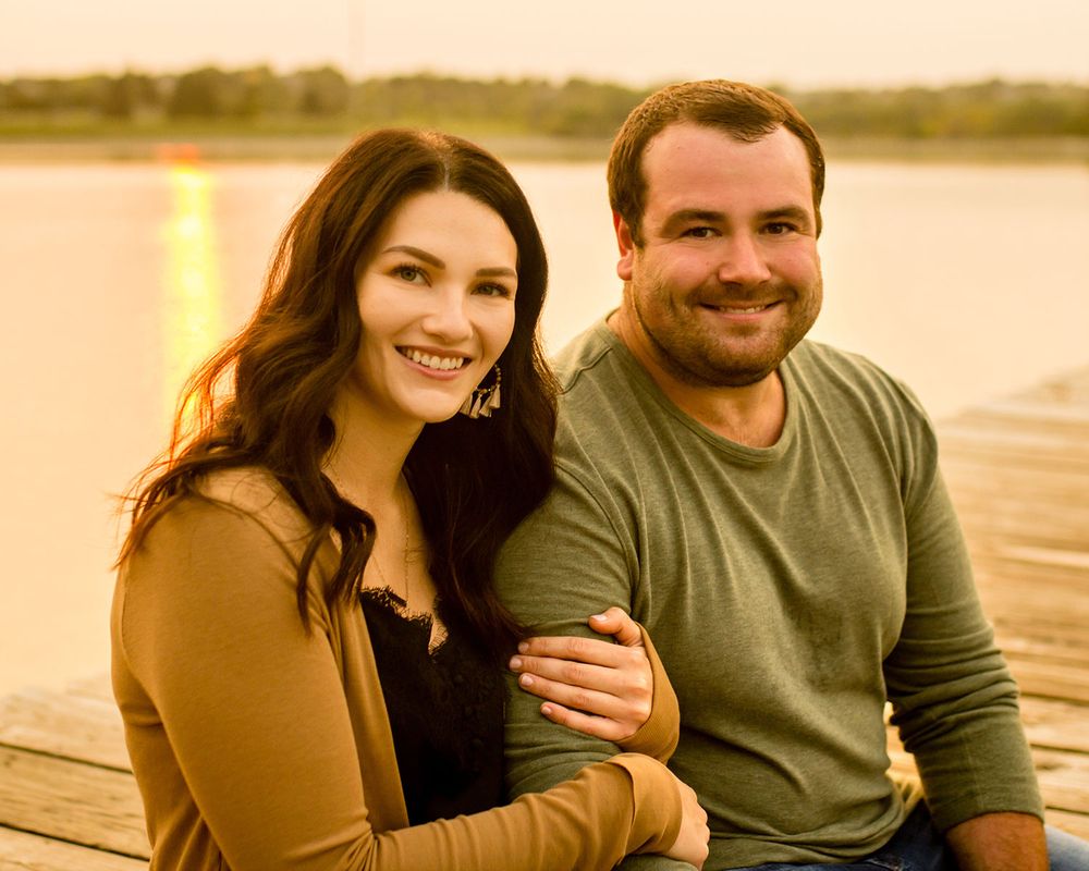 Engagement Dock by the Lake Photos in Omaha, NE