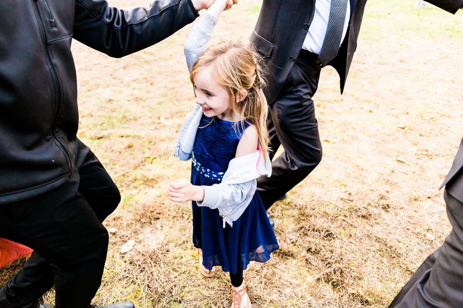 horah dance at outdoor wedding