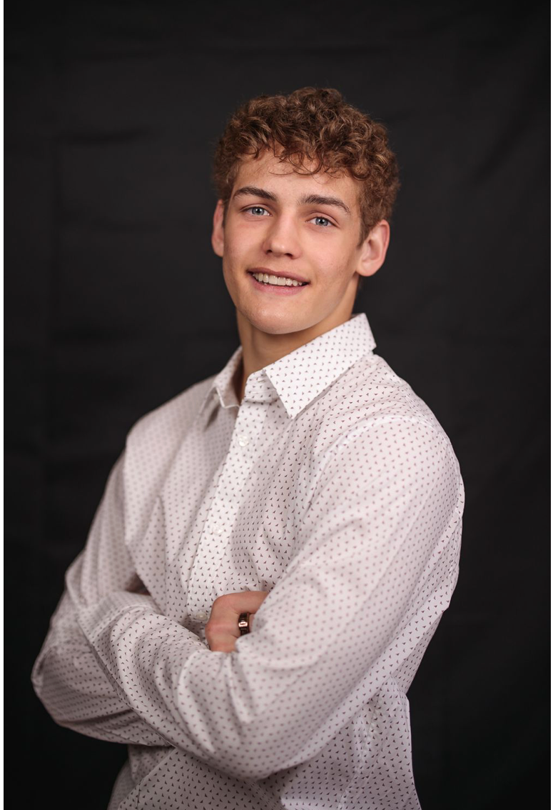 black background professional headshot Michelle Deppe photography studio