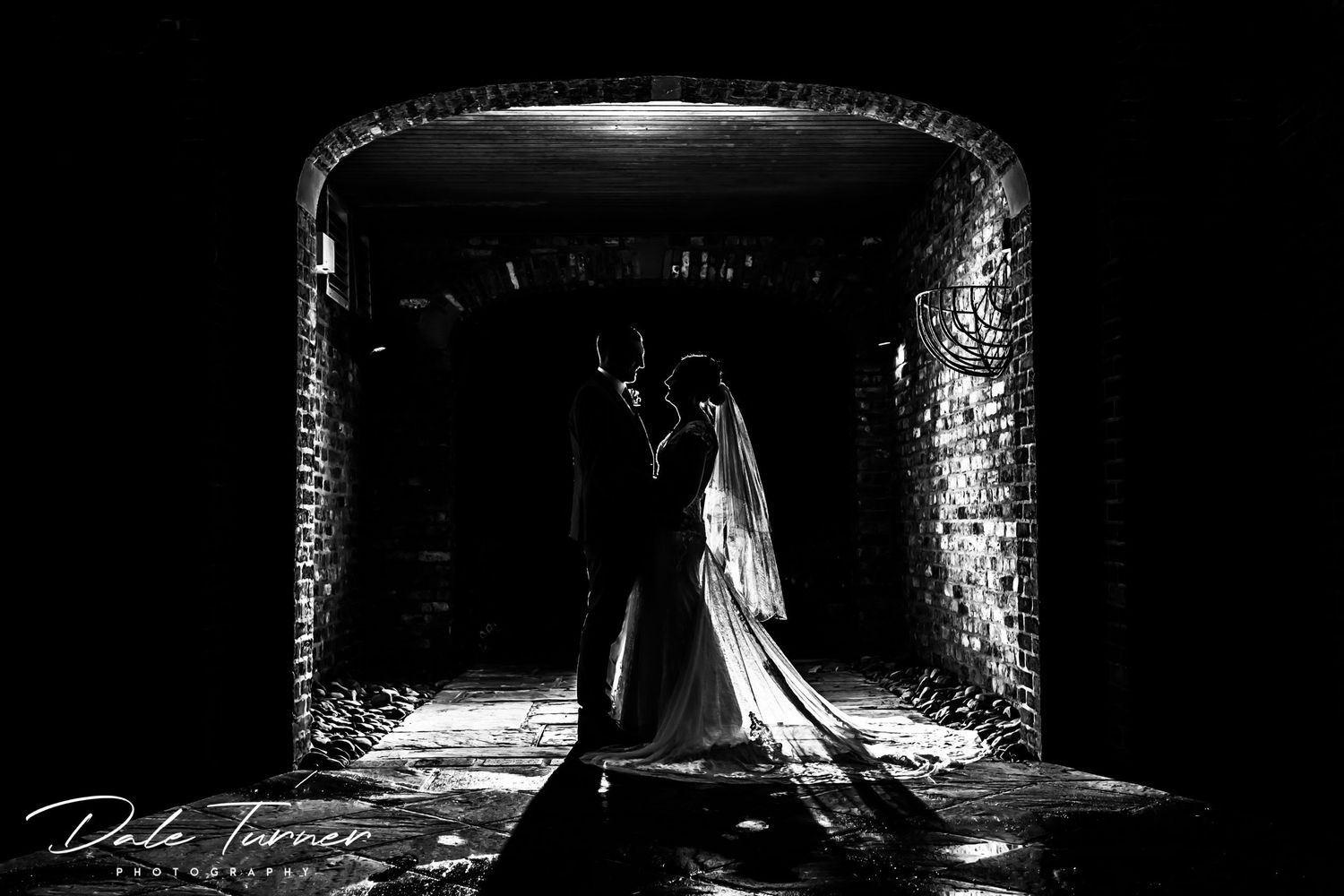 Bride and groom silhouette twilight wedding photography at The York Pavilion Hotel