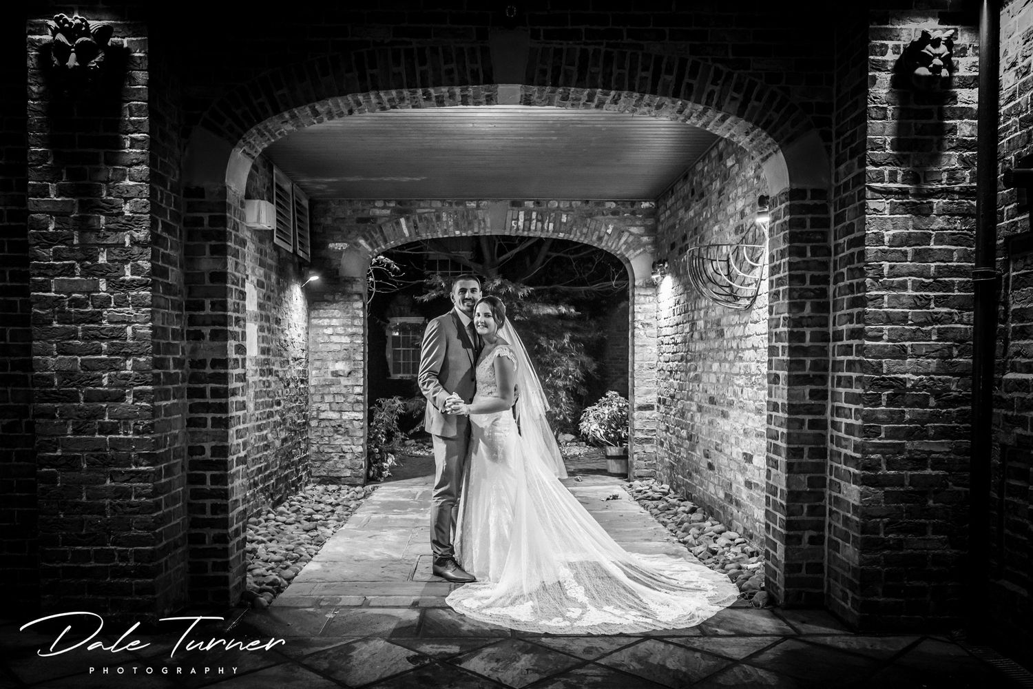 Night time twilight wedding photography at The York Pavilion Hotel