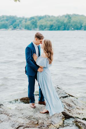 moody romantic engagement at long point state park katie graham photography traveling destination wedding photographer