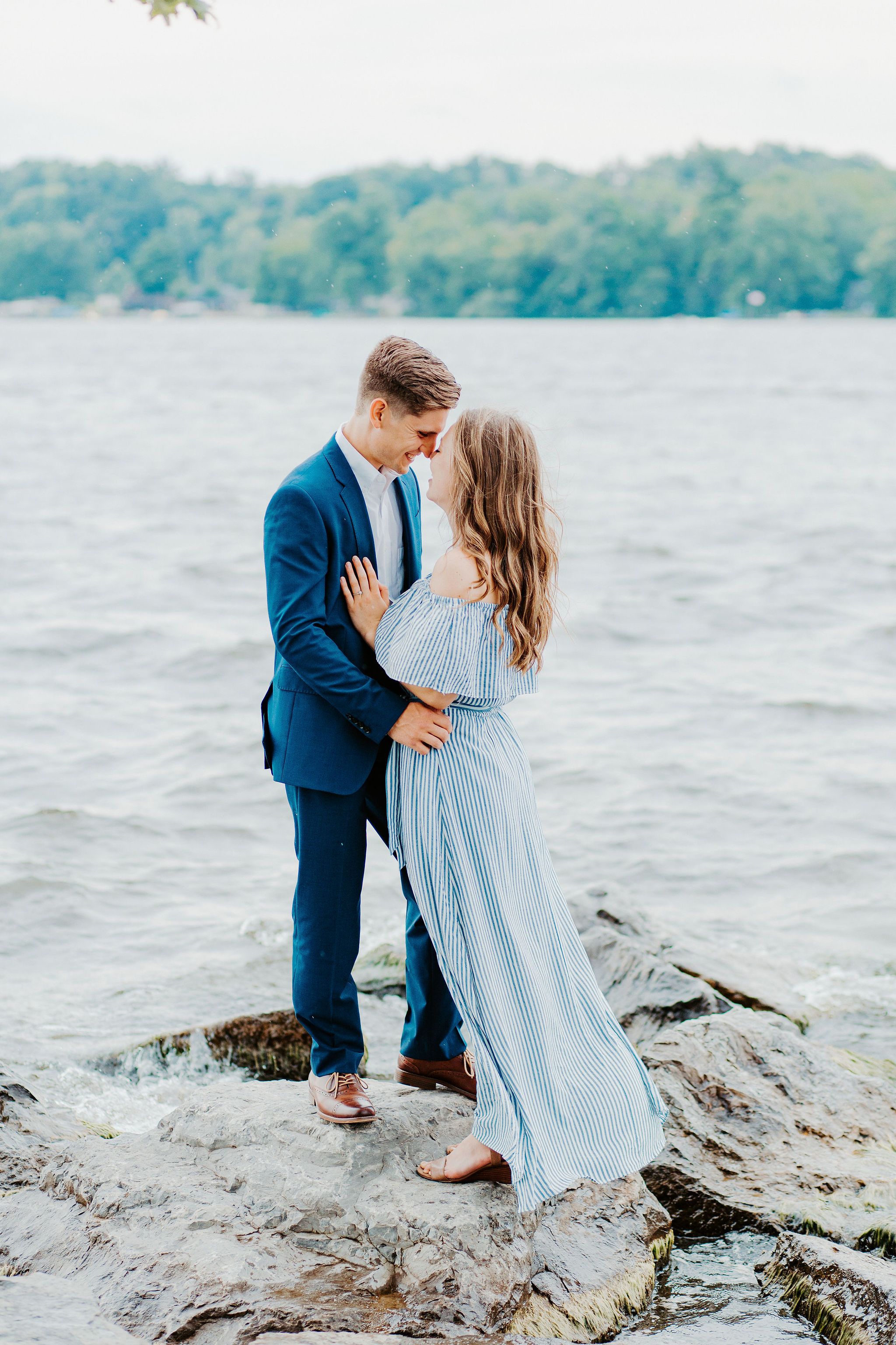 moody romantic engagement at long point state park katie graham photography traveling destination wedding photographer