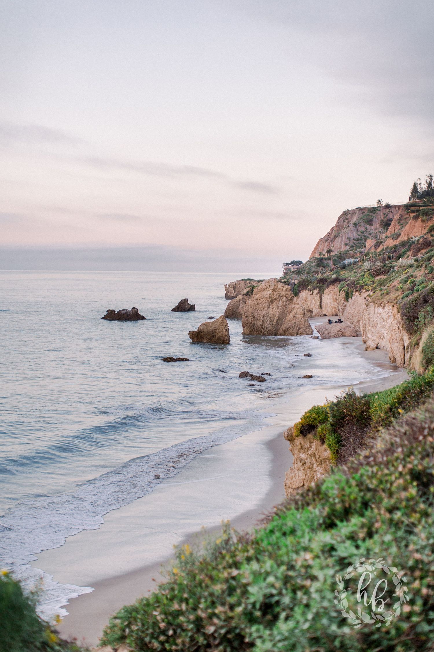 Malibu beach engagement photos