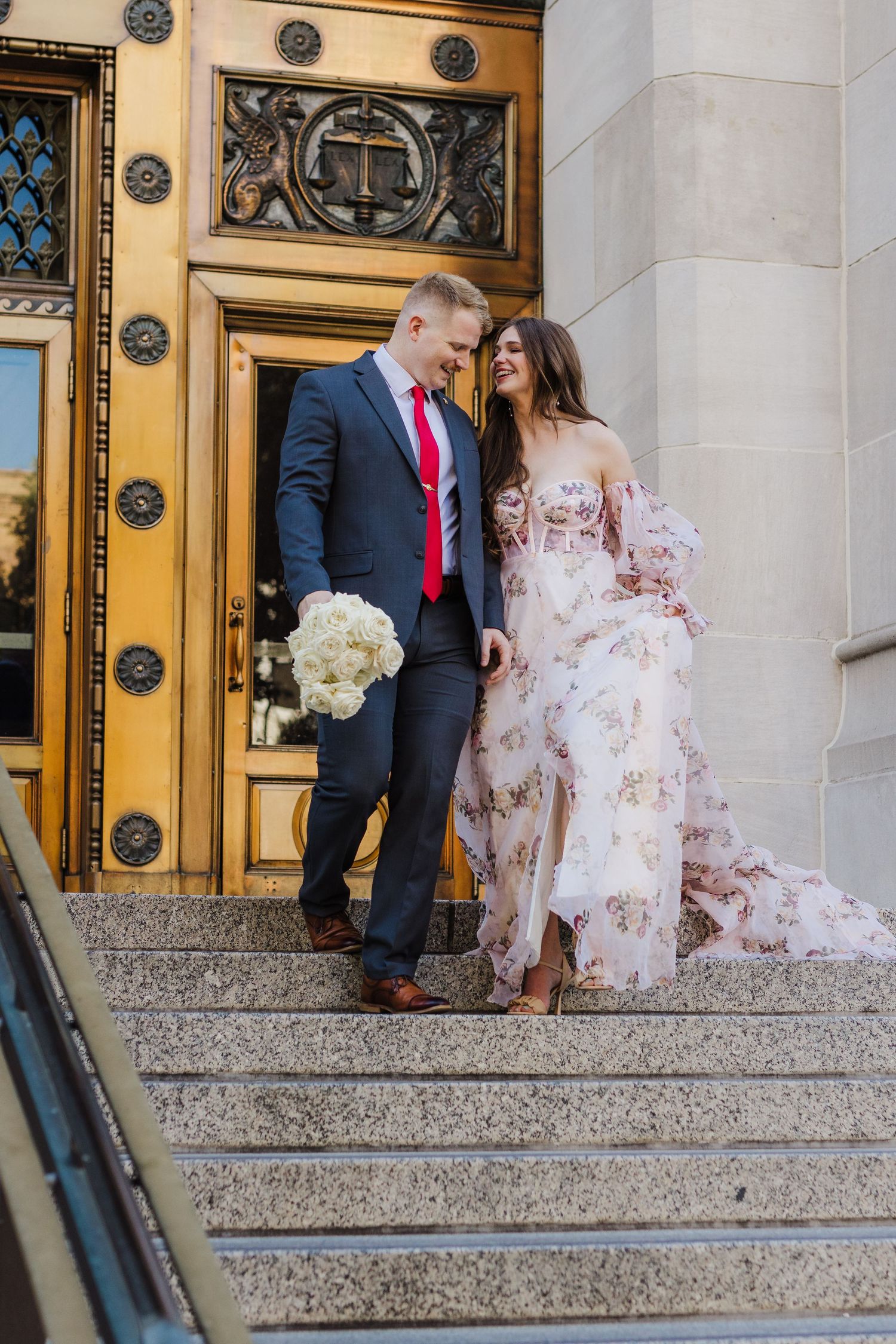 Longview, TX wedding photographer- courthouse wedding- wedding dress- trendy wedding bride