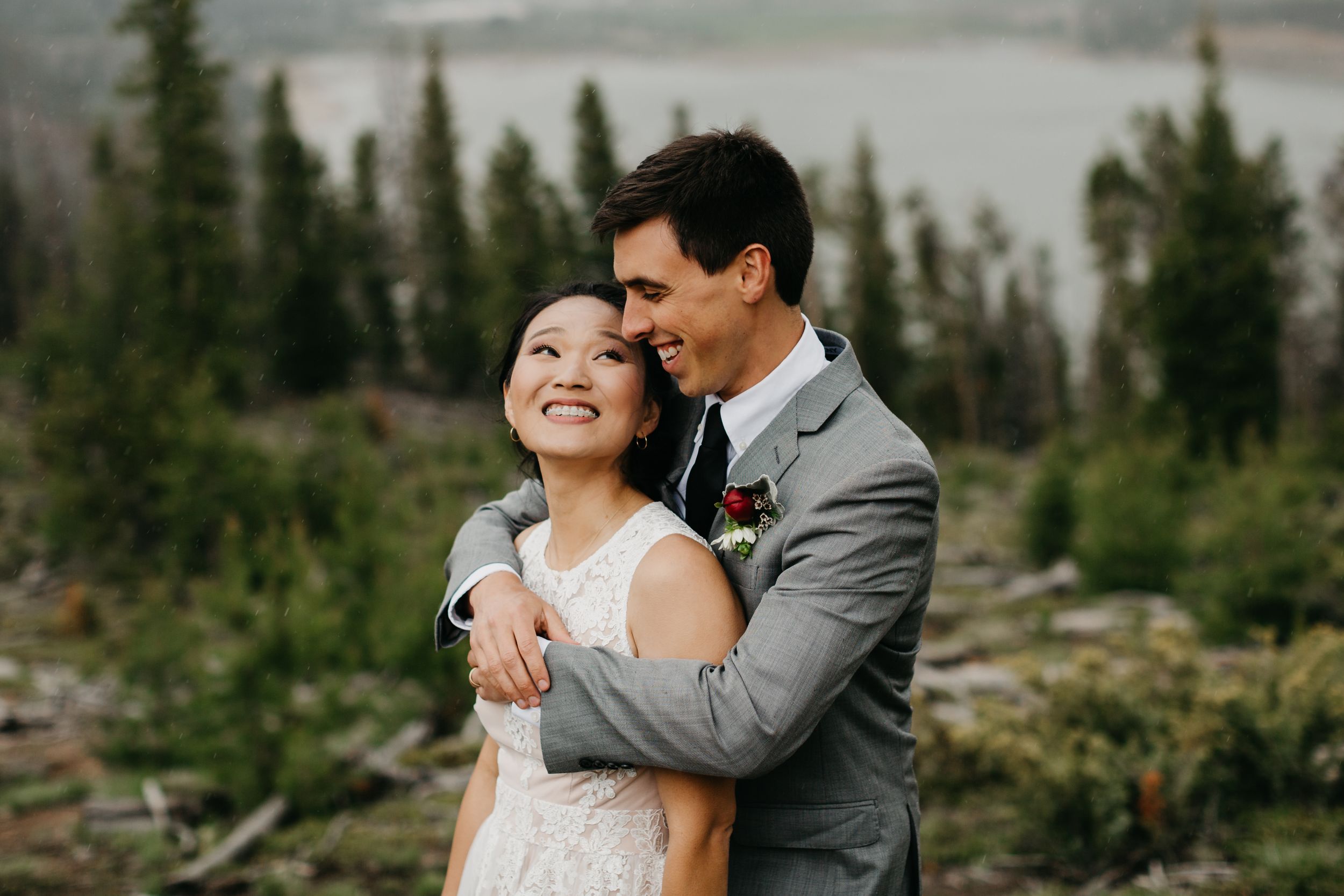 Rain and snow wedding Colorado Breckenridge Inspiration