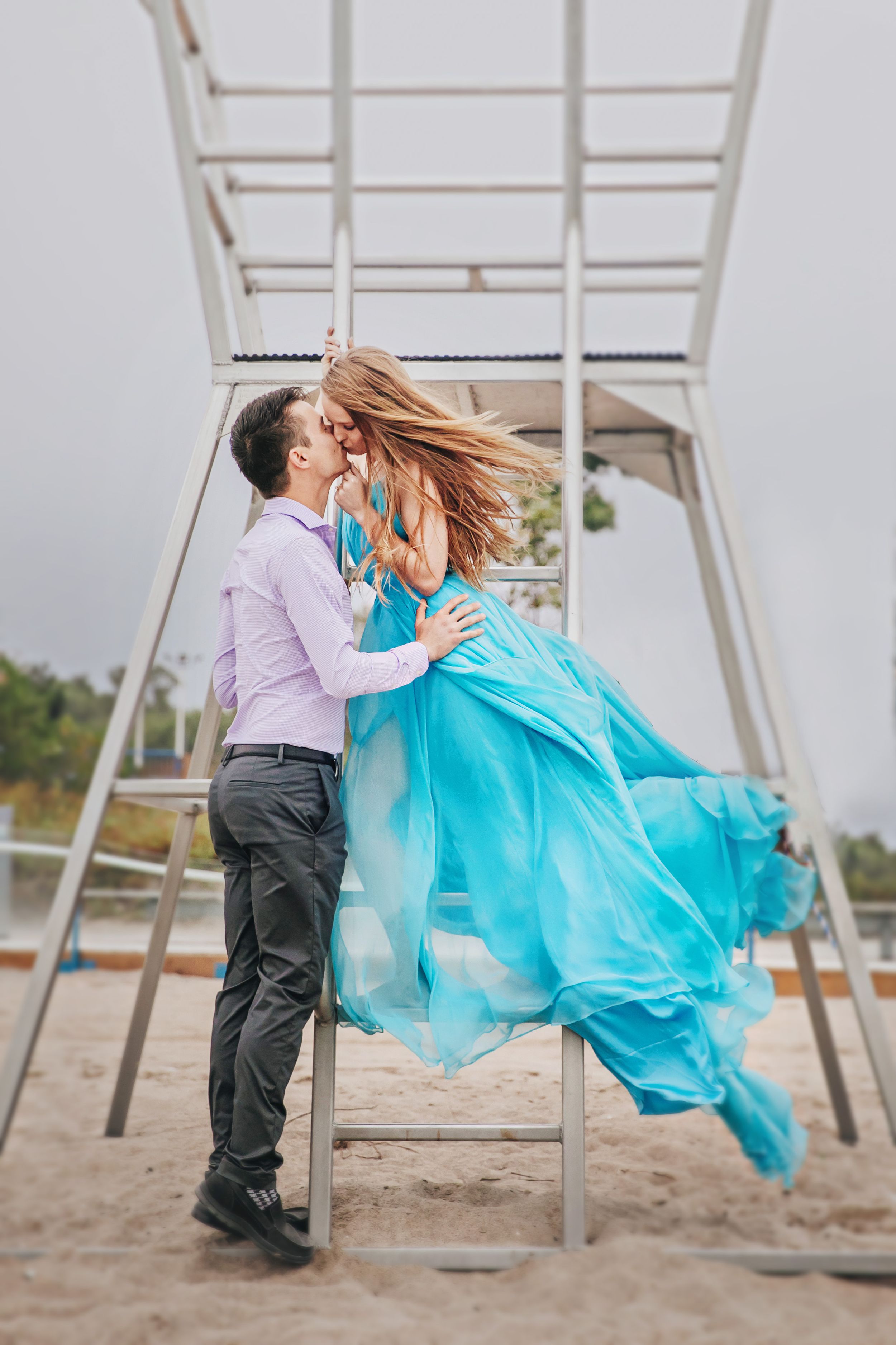 Grand Bend Beach Ontario engagement photos by Shawn Van Daele