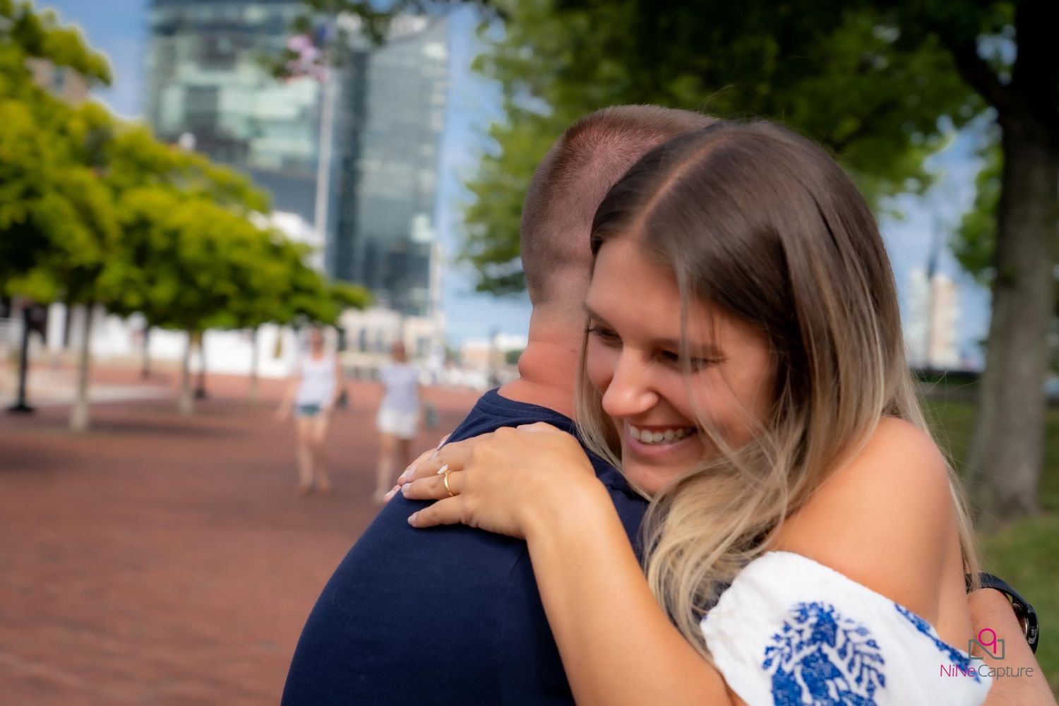 Photography Engagement by Baltimore Harbor in Maryland