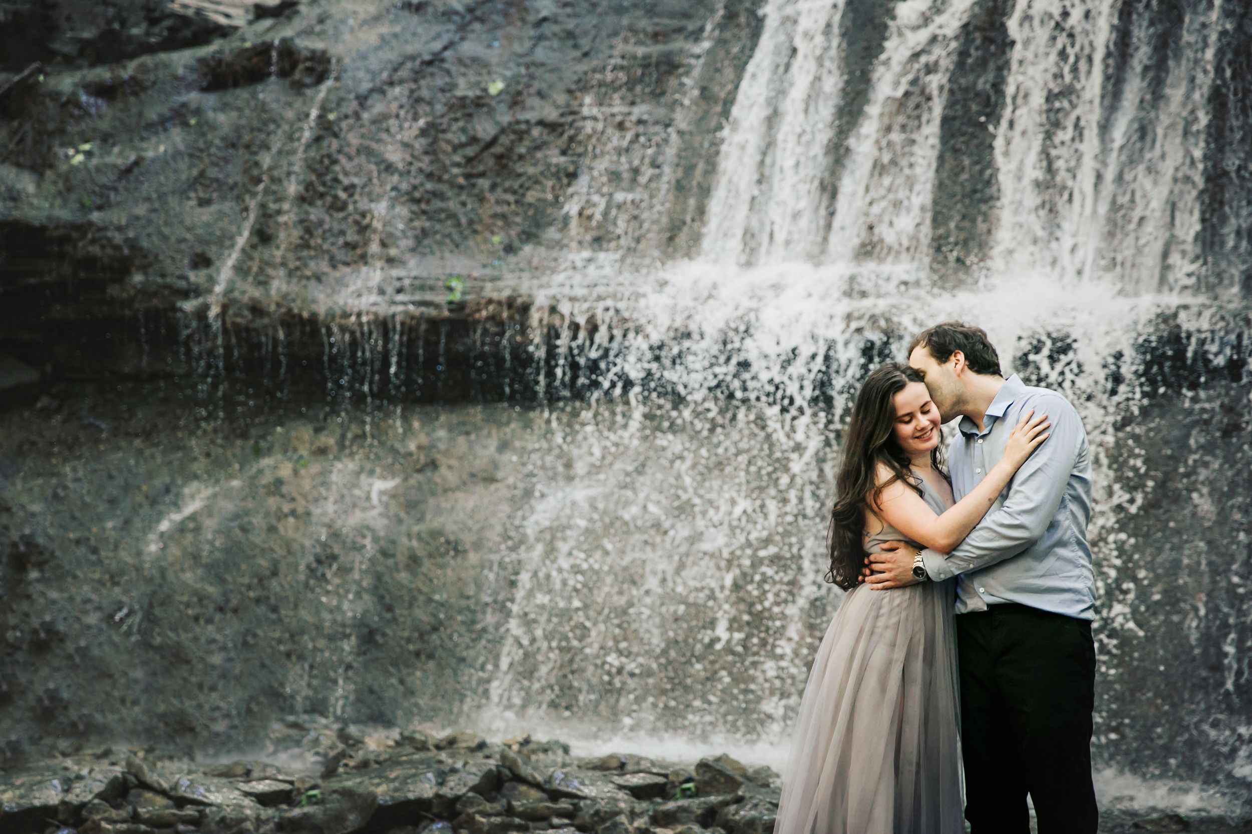 Sherman Falls Heritage Trail Ancaster Ontario Engagement Photos Shawn Van Daele