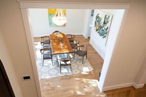 High-end formal dining area in million dollar Houston Home.