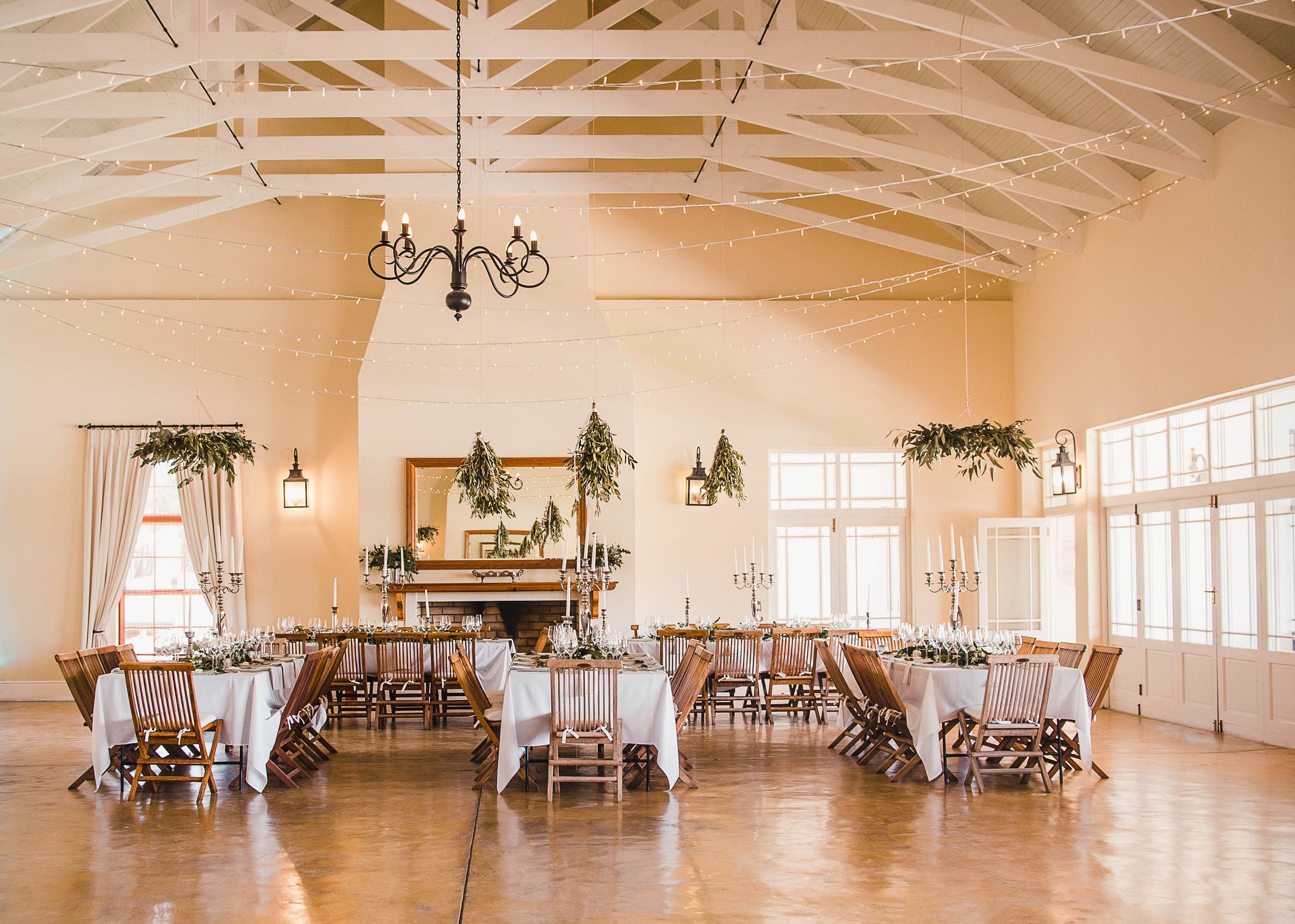 inside beautiful wedding reception hall