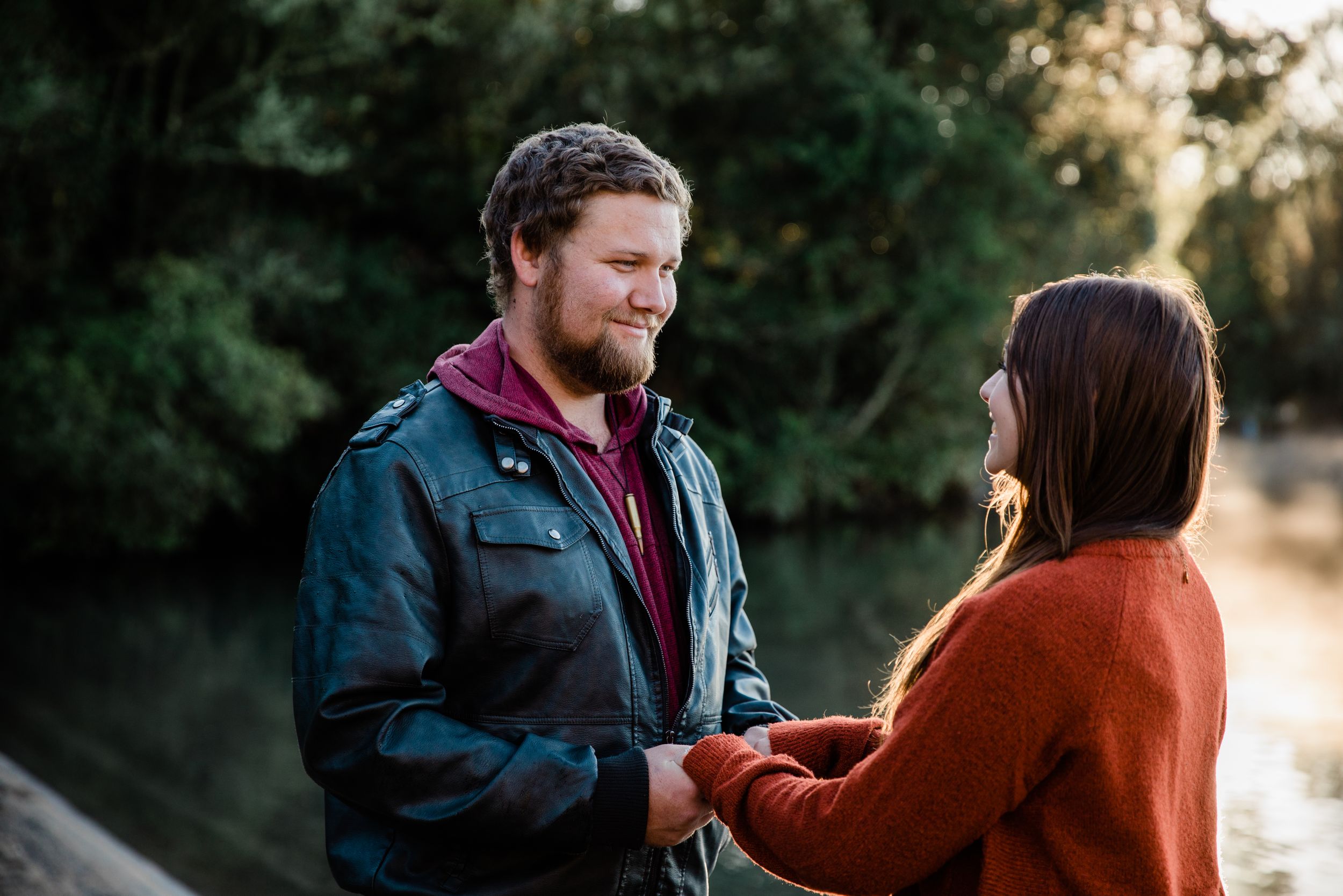 Lake Tarawera engagement session during sunrise