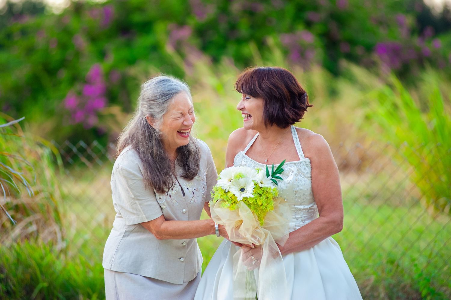 Lifelong best friends laugh about the past