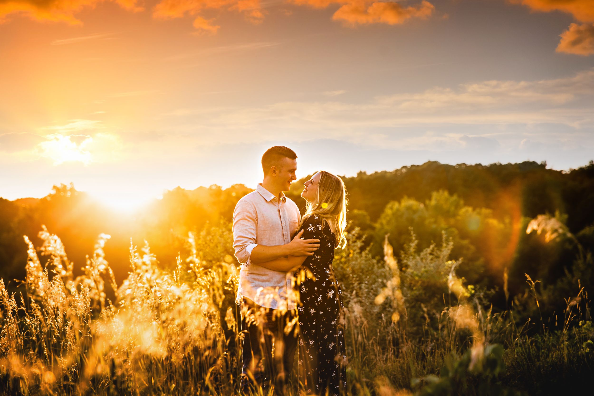 Dreamy summer engagement photos in Dundas and Ancaster Ontario by London wedding photographer Shawn Van Daele