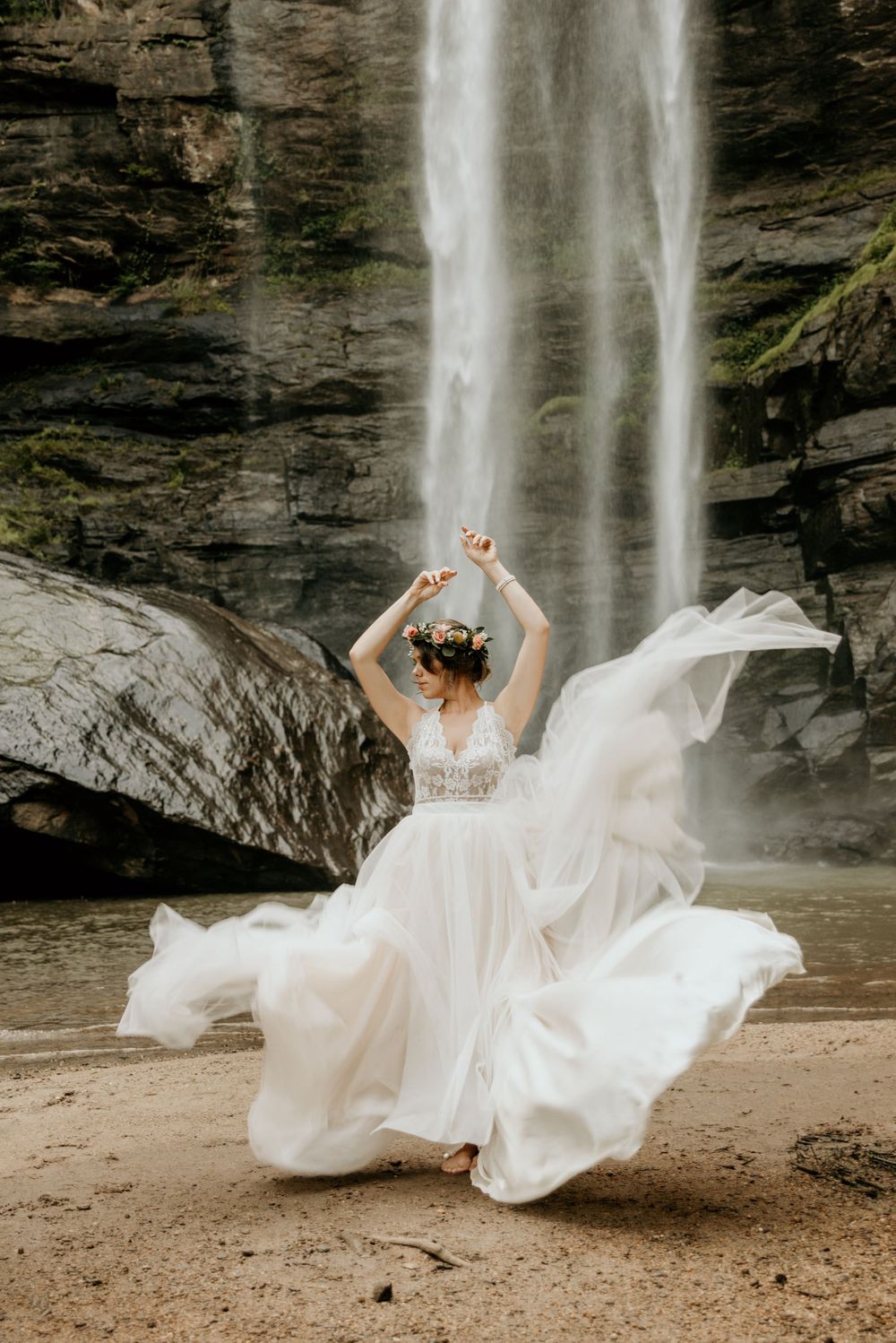 Adventure Waterfall Elopement Georgia Photographer