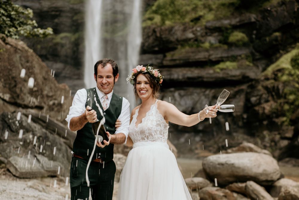 Adventure Waterfall Elopement Georgia Photographer