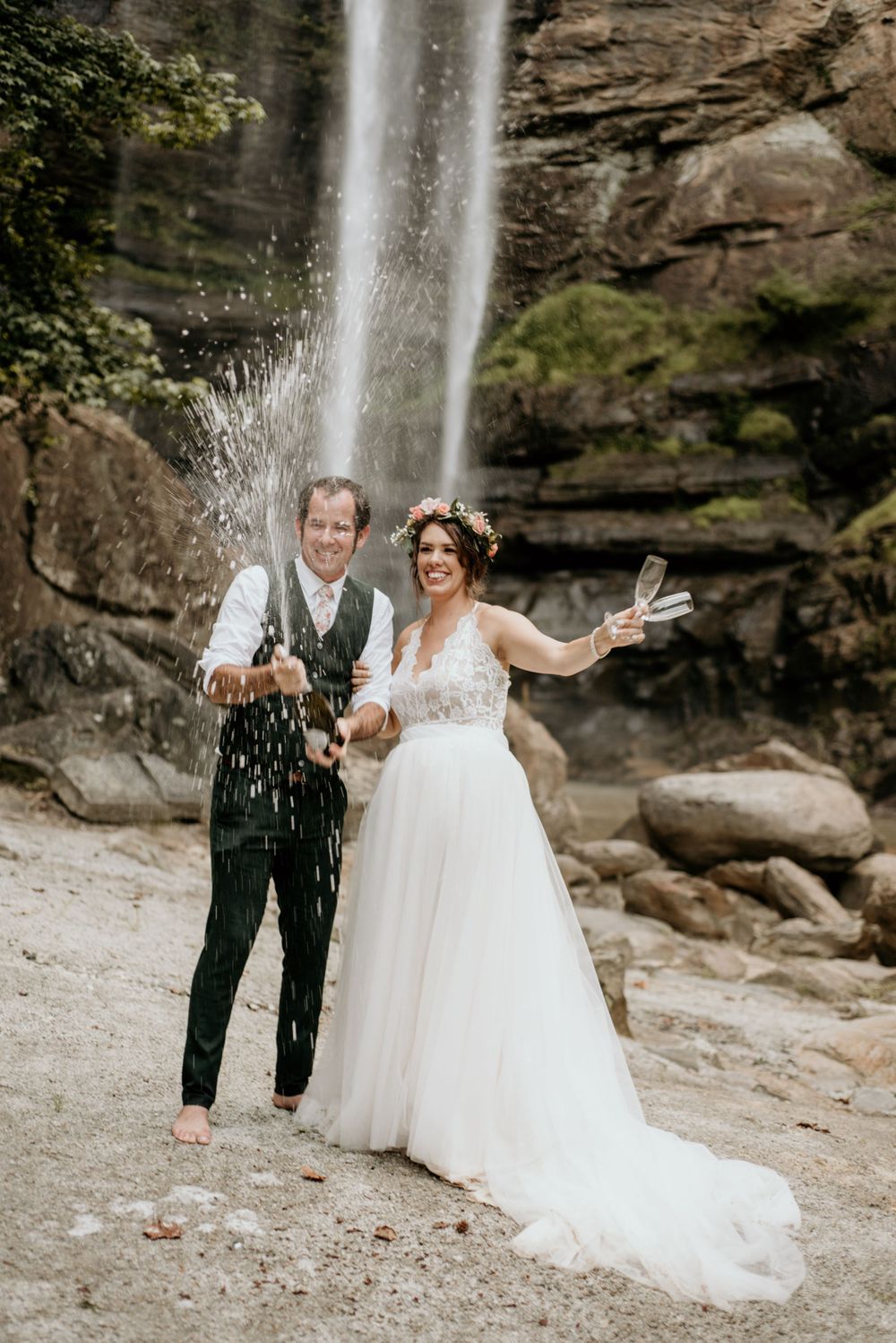 Adventure Waterfall Elopement Georgia Photographer
