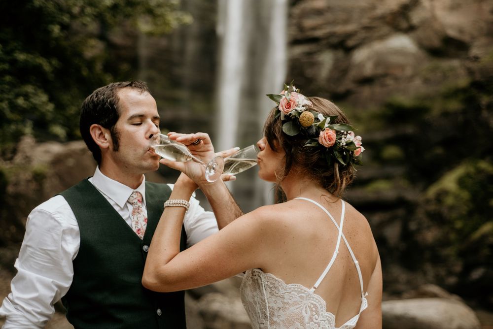 Adventure Waterfall Elopement Georgia Photographer