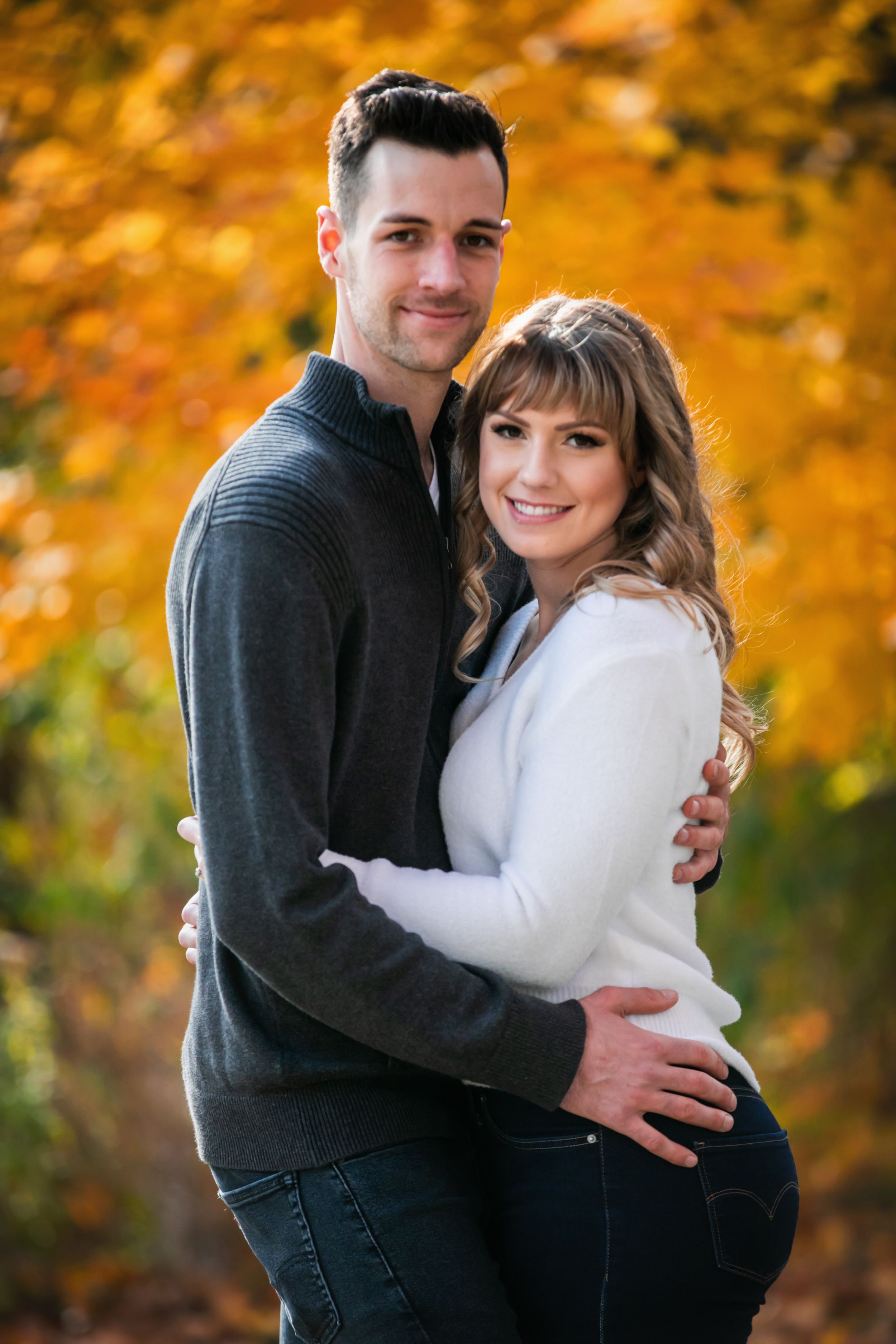 Fall engagement photos at Fanshawe Conservation Area London Ontario by photographer Shawn Van Daele