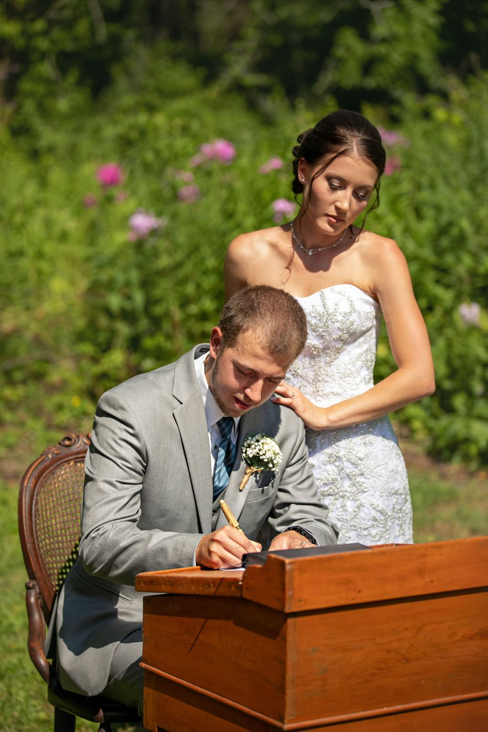 Rustic Backyard Farmhouse Wedding Photos Colborne Ontario by Shawn Van Daele