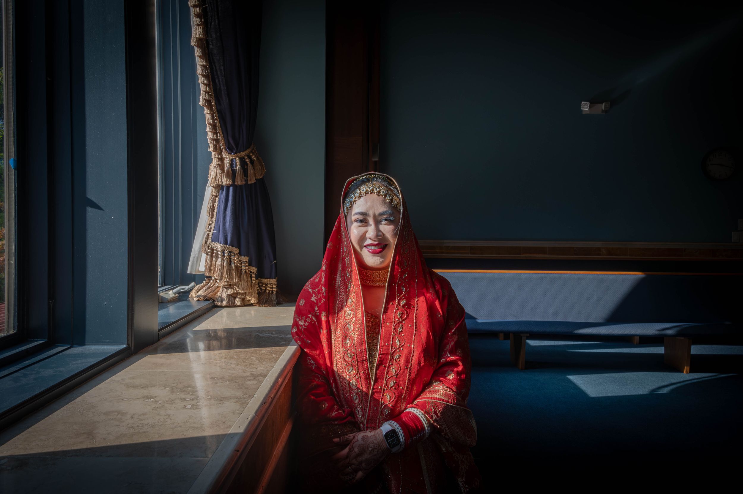 Immerse in the cultural richness of an Indian wedding temple ceremony, a sacred and vibrant celebration of love.