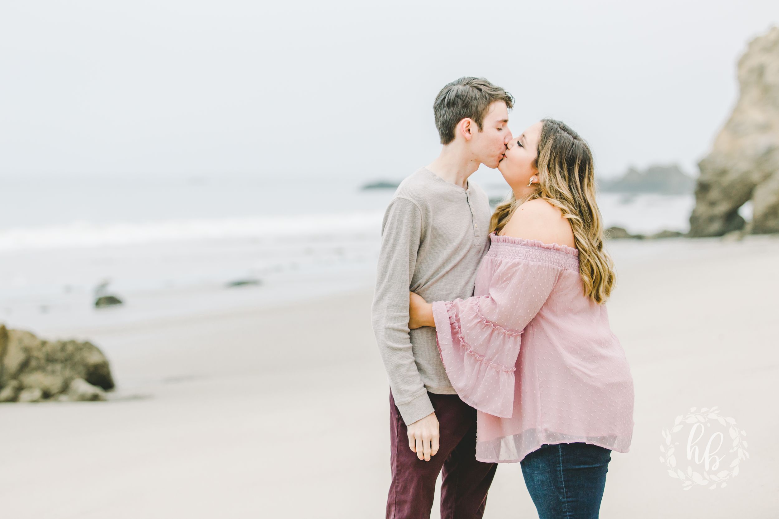 Malibu beach engagement photos
