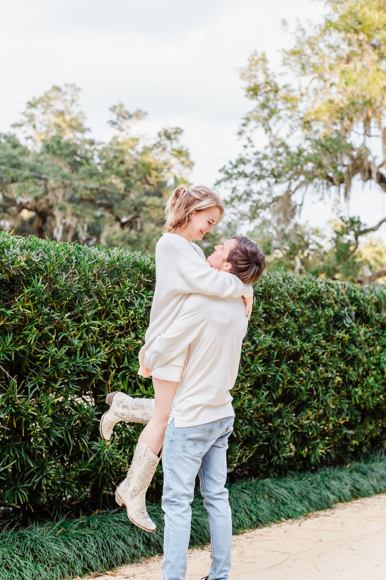 Fun Engagement Photography at Washington Oaks Garden State Park Florida by Barry Mickler