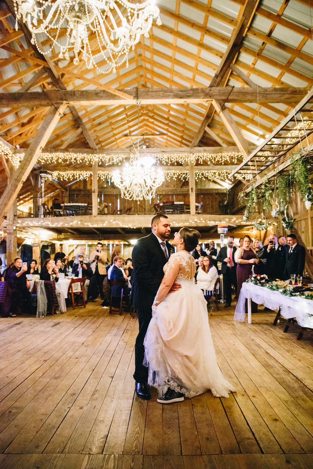 bride and groom dancing together at the Sheperd's Place in Ohio