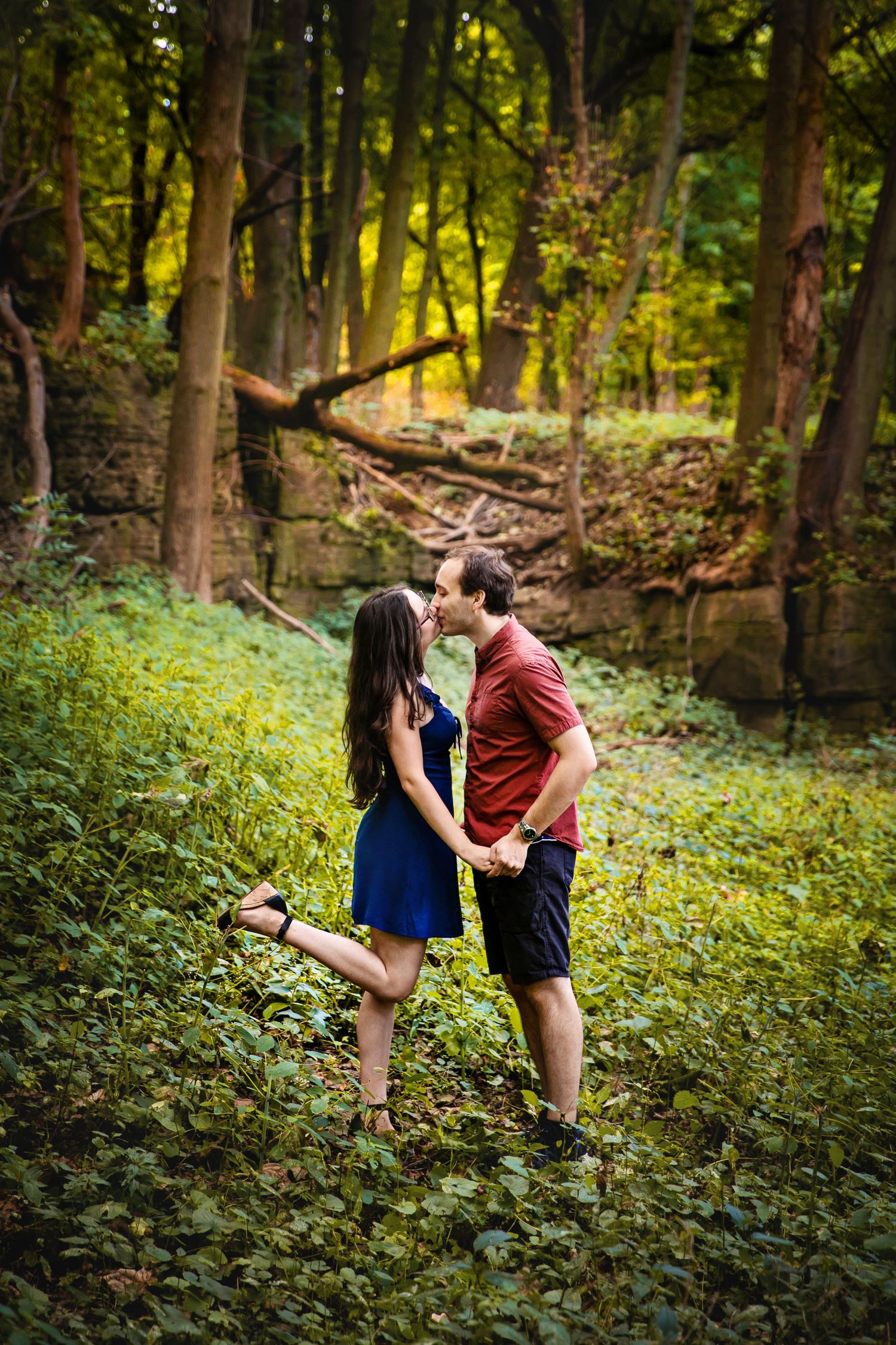 Sherman Falls Heritage Trail Ancaster Ontario Engagement Photos Shawn Van Daele