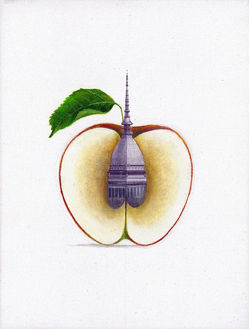 "Mela - Mole" quadro ad olio su tela - vendita
