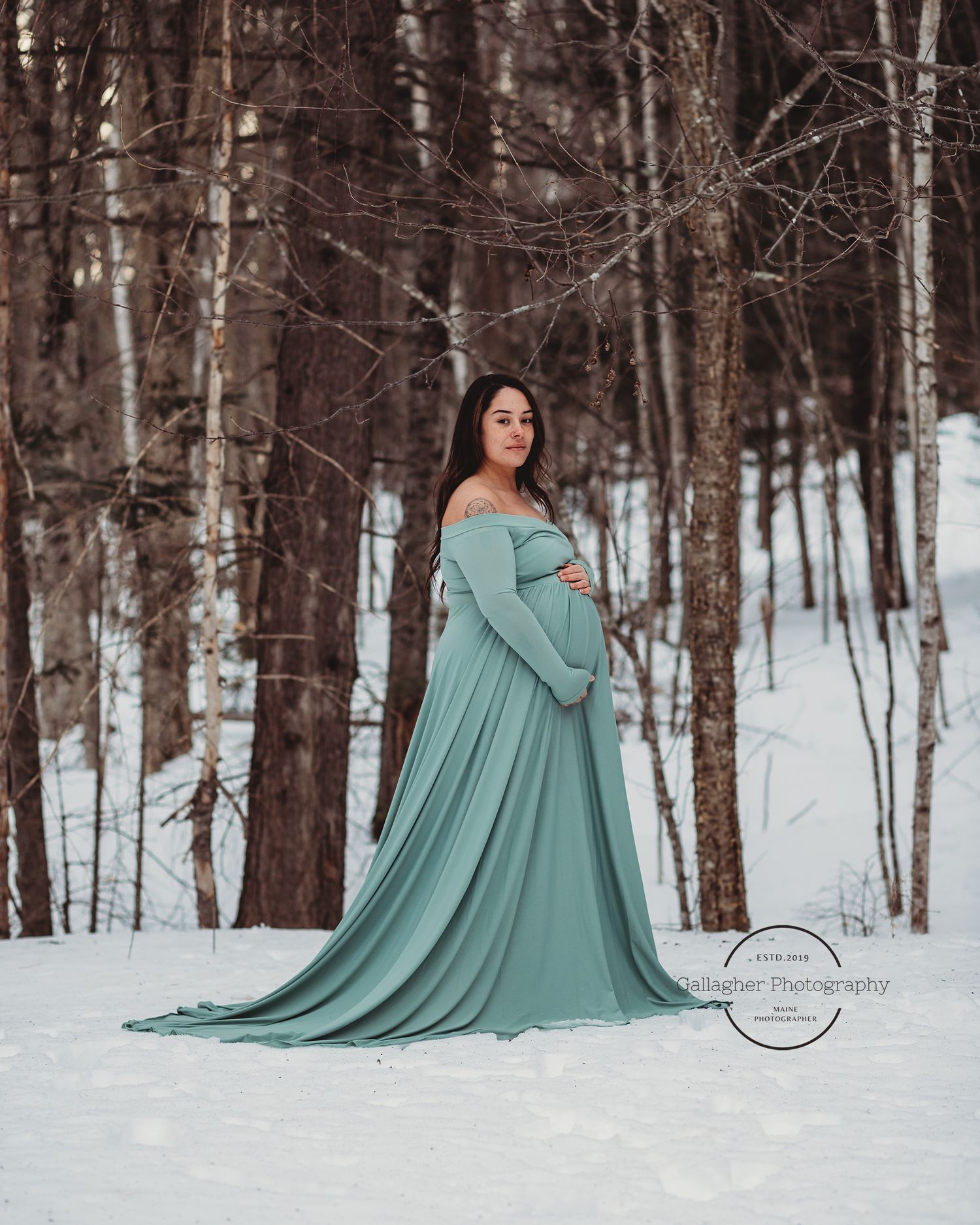winter maternity mint colored maternity dress, long sleeve