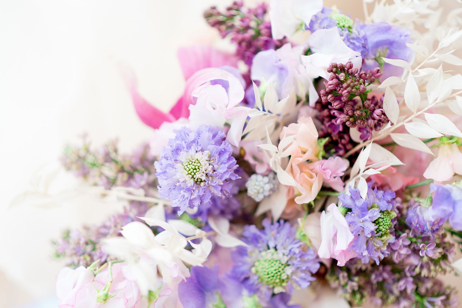 pink purple and white flower wedding bouquet for a spring wedding at The Center Cincinnati